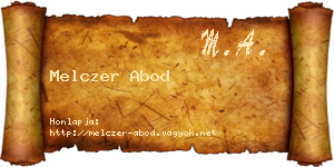 Melczer Abod névjegykártya